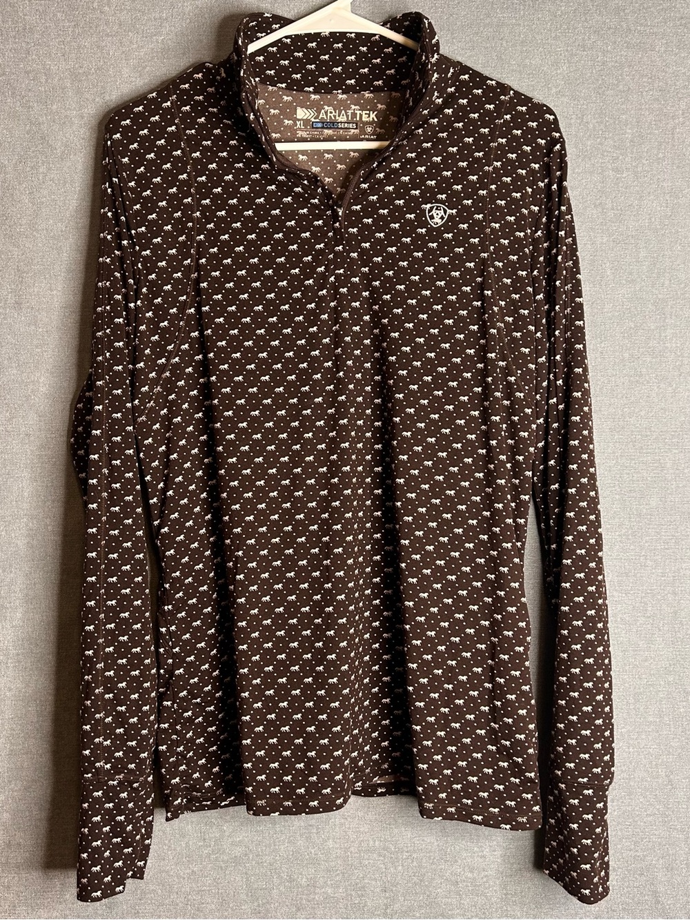 Ariat Tek Cold Series Lowell 2.0 1/4 Zip Baselayer Equestrian Womens XL Horse